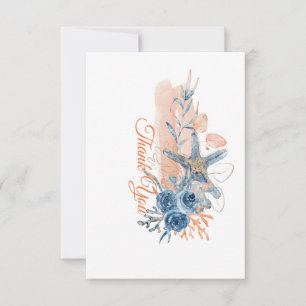 Carte De Remerciements En bord de mer