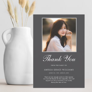 Carte de remerciements en cours