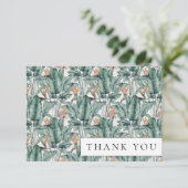 Carte de remerciements en feuilles de palmier de M (Debout devant)