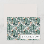 Carte de remerciements en feuilles de palmier de M (Devant / Derrière)