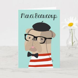 Carte de remerciements en français - Français Bull