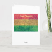 Carte De Remerciements En haut ! Heureux Earthstrong (Dos)