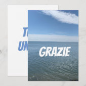 CARTE DE REMERCIEMENTS EN ITALIE (Devant / Derrière)