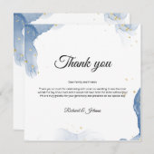 Carte de remerciements en marbre (Devant / Derrière)