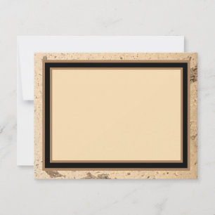 Carte de remerciements en marbre beige