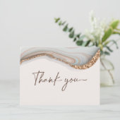 Carte de remerciements en marbre de pierre Agate (Debout devant)