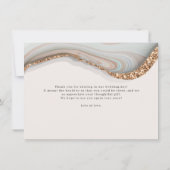 Carte de remerciements en marbre de pierre Agate (Dos)