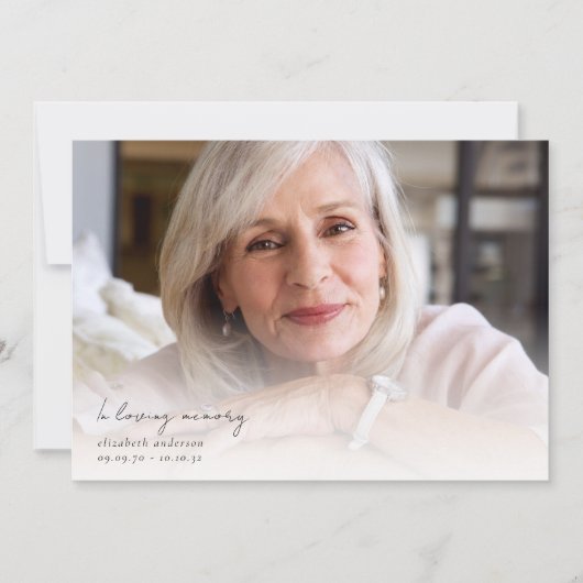 Carte De Remerciements En mémoire d'amour Deux photos Sympathy Funeral (Devant)