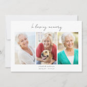 Carte De Remerciements En mémoire d'amour Multiples photos Bereavement (Devant)