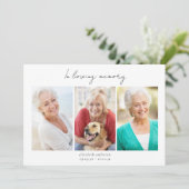 Carte De Remerciements En mémoire d'amour Multiples photos Bereavement (Debout devant)