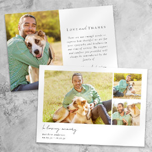 Carte De Remerciements En mémoire d'amour Multiples photos Bereavement