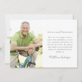 Carte De Remerciements En mémoire d'amour Multiples photos Sympathie Funé (Dos)