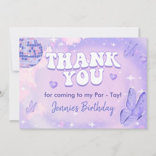 Carte De Remerciements En mon 18e anniversaire (Devant)