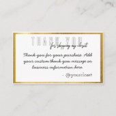 carte de remerciements en or de Poshmark (Devant)