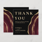 Carte de remerciements en pierre blanche (Devant / Derrière)