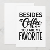 Carte De Remerciements En Plus Du Café Vous Êtes Mon Favori (Devant / Derrière)