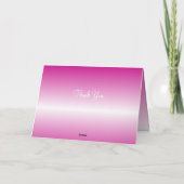 Carte de remerciements En Rose (Dos)