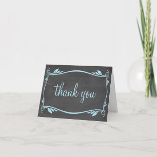 Carte de remerciements en tableau noir