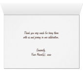 Carte de remerciements en toile En vichy jaune et  (Intérieur Horizontal (Bas))