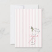 Carte de remerciements en verre Martini à rayures  (Dos)