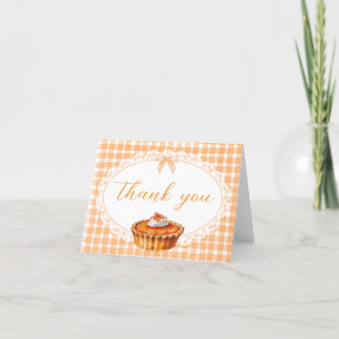 Carte De Remerciements en vichy Baby shower à tarte Little Cutie