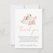 Carte De Remerciements En vichy petit Baby shower Citrouille moderne (Devant)