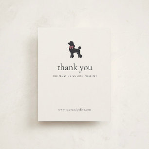 Carte De Remerciements Encart pour salon de toilettage pour chiens de sty