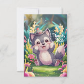 Carte De Remerciements Enchanted Pastel Wolf (Devant)