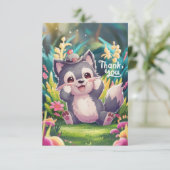 Carte De Remerciements Enchanted Pastel Wolf (Debout devant)