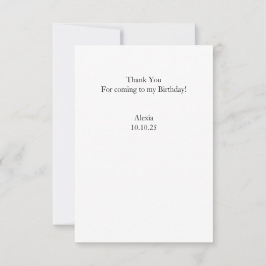 Carte De Remerciements Enchanted Pastel Wolf (Dos)