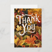 Carte De Remerciements Enchantée Mignonne automne (Devant / Derrière)