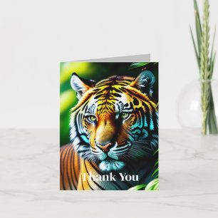 Carte De Remerciements Enchanter Le Tigre De La Jungle - Fierce Et Gratui