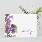 Carte de remerciements enchanteur avec bourdon de  (Debout devant)