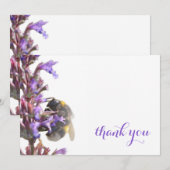 Carte de remerciements enchanteur avec bourdon de  (Devant / Derrière)