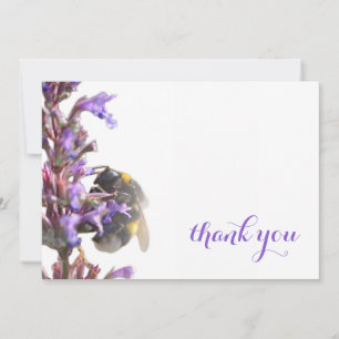 Carte de remerciements enchanteur avec bourdon de 