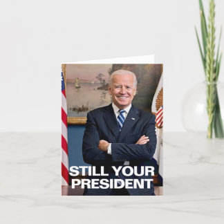 CARTE DE REMERCIEMENTS ENCORE VOTRE PRÉSIDENT, HUMOUR BIDEN