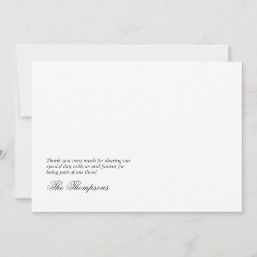 Carte De Remerciements Encre alcool rose et bleue avec accents dorés (Dos)