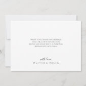 Carte De Remerciements Encre alcoolique turquoise et or (Dos)