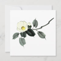encre blanche de camélia sumi et aquarelle japonai
