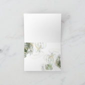 Carte De Remerciements Encre verte sauge muette dorée (Intérieur)