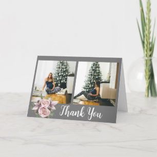 Carte De Remerciements Enfant d'hiver en fleur 2 baby shower photo