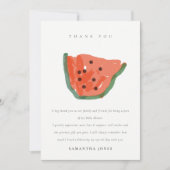 Carte De Remerciements Enfant Moderne Main Dessinée Pastèque Fruit Baby S (Devant)