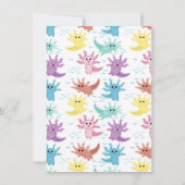 Carte De Remerciements Enfants Axolotl Enfants Salamandre Mignons Fille (Dos)