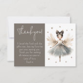 Carte De Remerciements Enfants Ballerine Douce (Devant)