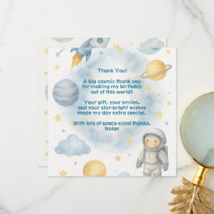 Carte De Remerciements Enfants cosmiques hors de ce monde Fête spatiale
