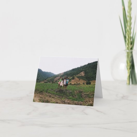 Carte De Remerciements Enfants de fermes philippins (Devant)