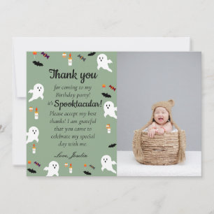 Carte De Remerciements Enfants effrayants Halloween 1er anniversaire