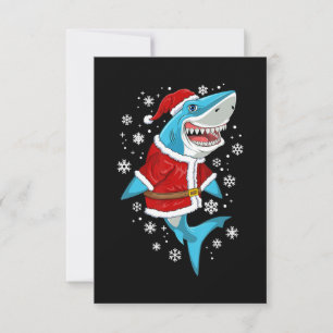 Carte De Remerciements Enfants Père Noël Sharkmas Noël Enfants