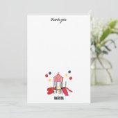 Carte De Remerciements Enfants terrain de jeu Garçons Filles Anniversaire (Debout devant)