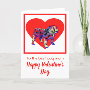 Carte De Remerciements English Bulldog Red Valentine’s Day Greeting Card